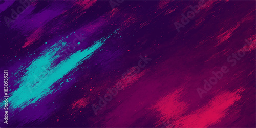 Abstract colourful grunge background texture with cosmic nebula, dark night sky, and bright stars