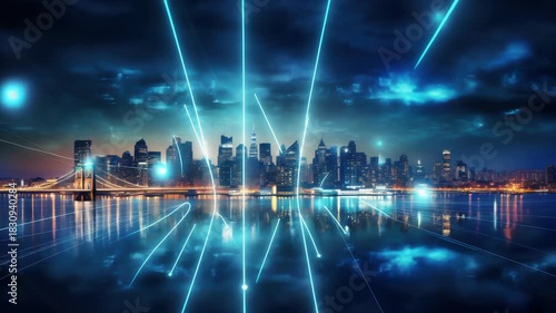 5G, 6G, Big data wireless network, high speed internet, cloud computing or connect diagram technology, Data storage, service, synchronize, online, financial, Connectivity global, smart city, Gen AI
