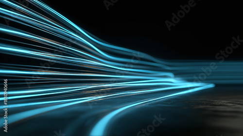 Abstract image of vibrant streaks of light against a dark backdrop, creating an impression of speed and dynamism