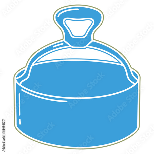 Stylish Blue Jar with Handle Vector Graphic for Food Storage and Home Decor Concepts