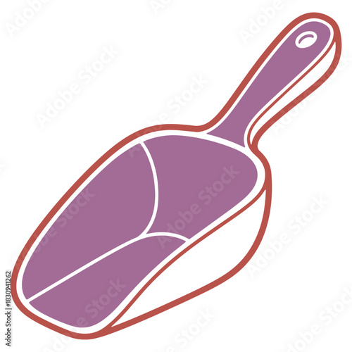 Stylish Purple Scoop with Brown Edges for Kitchen or Laundry Room Organization and Efficiency