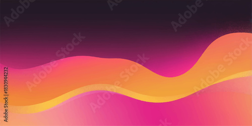 Abstract colourful vector wave background illustration with a flowing rainbow curve line design pattern