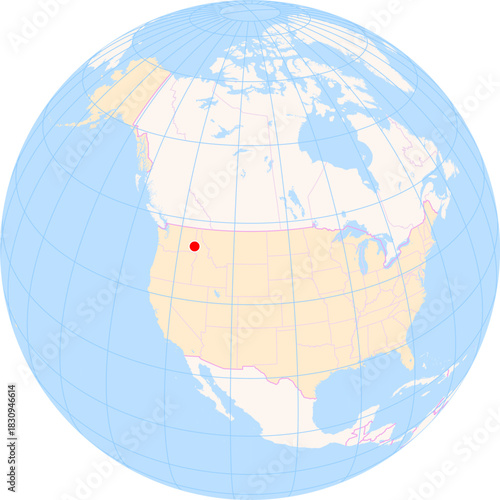Location Map of Pullman–Moscow Regional Airport (Pullman, Washington, United States). IATA-code: PUW. No labels at all.