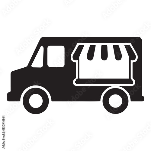 Food truck icon vector 