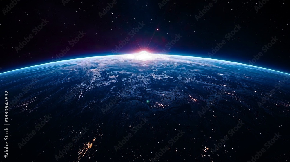 Fototapeta premium Witness the Rare Beauty of a Partial Solar Eclipse in Space