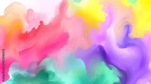 Colorful Watercolor Background Animation with Smooth Transitions for Creative Projects