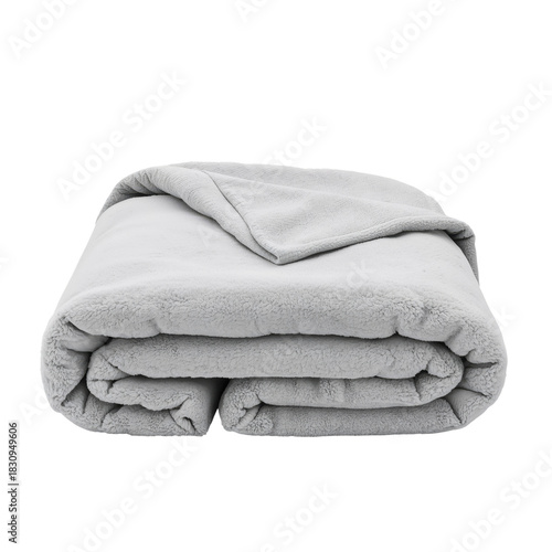 Cozy Folded Blanket in Soft Beige Color Placed on a Simple Background