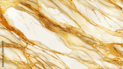 Elegant white marble texture with luxurious golden veins and abstract pattern Vector, illustration