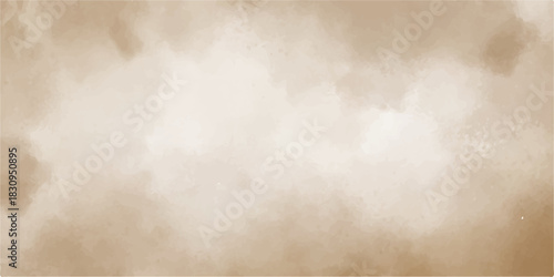 Aged vintage parchment background featuring a dark grunge paper texture with antique brown patterns and a retro smoke fog effect across a dirty old wall backdrop