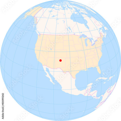 Location Map of Santa Fe Municipal Airport (Santa Fe, New Mexico, United States). IATA-code: SAF. No labels at all.