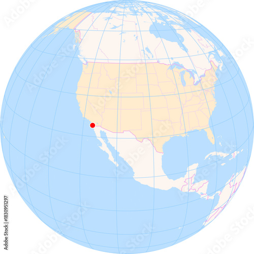 Location Map of San Diego Int. Airport (San Diego, California, United States). IATA-code: SAN. No labels at all.