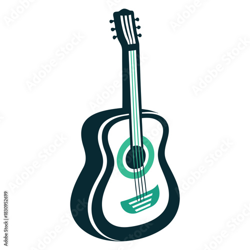 Acoustic Guitar Vector Icon Graphic Illustration Vector Icon Set of Various Transportation Vehicles