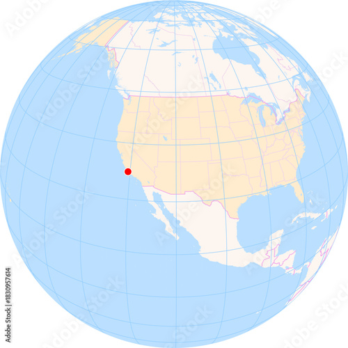 Location Map of Santa Maria Public Airport (Capt G. Allan Hancock Field) (Santa Maria, California, United States). IATA-code: SMX. No labels at all.