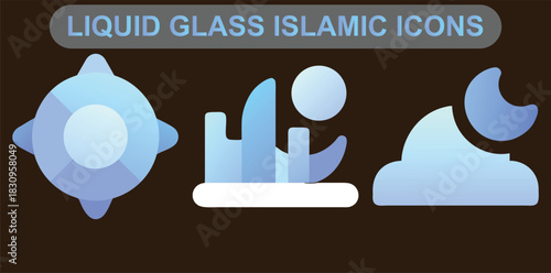 Islamic Religion Icons Collection