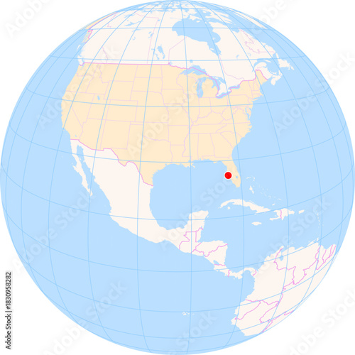 Location Map of Sarasota–Bradenton Int. Airport (Sarasota, Florida, United States). IATA-code: SRQ. No labels at all.