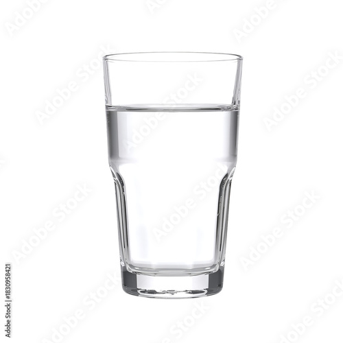 Wallpaper Mural Clear Glass Filled With Fresh Water on a Simple White Background Torontodigital.ca