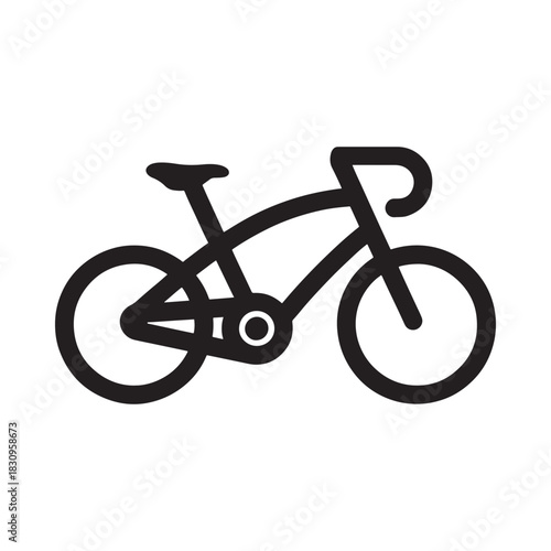 Simple outline icon of a road bicycle