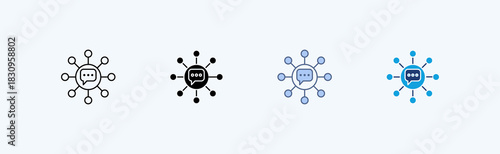 Communication Channel Multiple Icon Illustration Vector