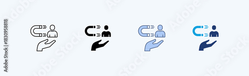 Employee Retention Multiple Icon Illustration Vector