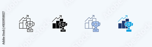 Performance Reward Multiple Icon Illustration Vector
