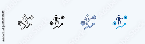 Motivation Program Multiple Icon Illustration Vector