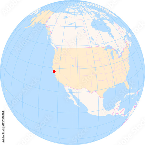 Location Map of Charles M. Schulz–Sonoma County Airport (Santa Rosa, California, United States). IATA-code: STS. No labels at all.