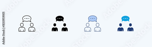 Internal Communication Multiple Icon Illustration Vector