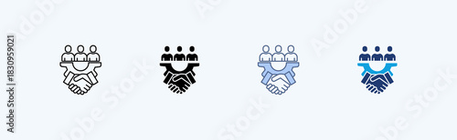 Workplace Relationship Multiple Icon Illustration Vector
