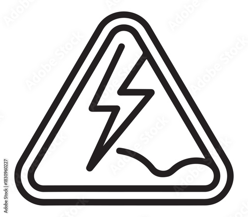 Earthquake Early Warning Icon Out Line