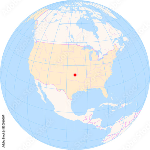 Location Map of Tulsa Int. Airport (Tulsa, Oklahoma, United States). IATA-code: TUL. No labels at all.