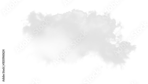 Realistic cloud isolated on transparent background