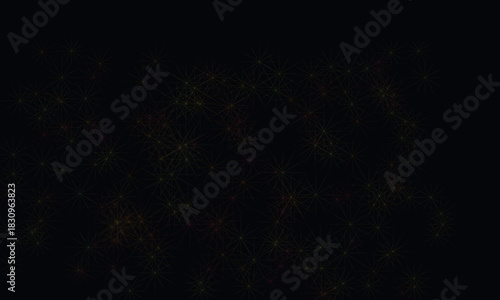 Sparkling golden glitter particles against a dark, mysterious background, creating a magical and celebratory atmosphere.