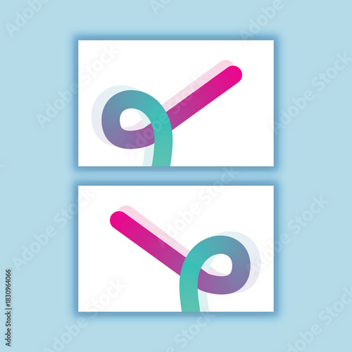 Abstract Colorful Loop Shape Vector Design