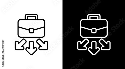 Business White Icon Set Vector 