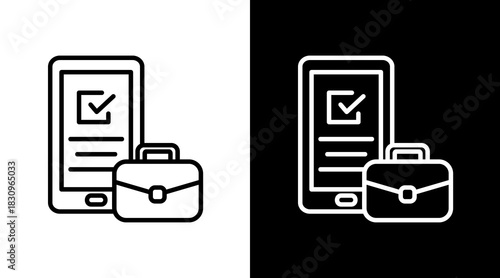 Freelance White Icon Set Vector 