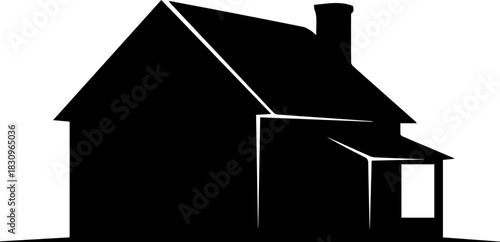 House vector silhouette illustration