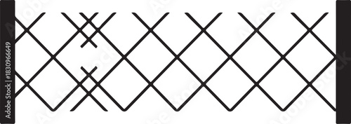 Abstract geometric pattern with bold colors and text elements