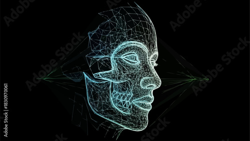 Digital Human Face - A Futuristic Representation of Artificial Intelligence.