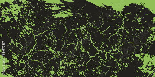 Minimalist Abstract Green Grunge Texture with ground cracks For Banner, Cover, and Flyer. vector illustration.eps10