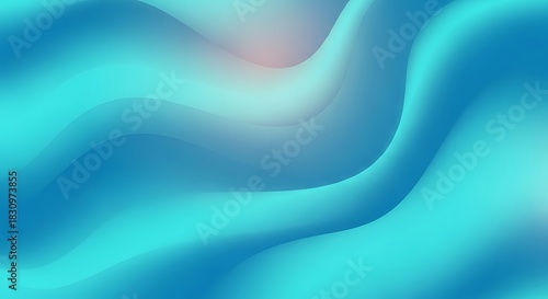 Abstract Blue Fluid Waves - A Serene and Dynamic Composition.
