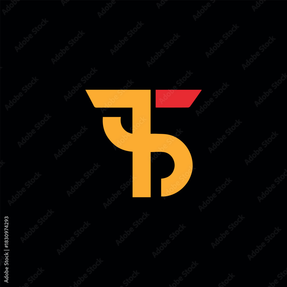 Obraz premium letters ts text logo design vector