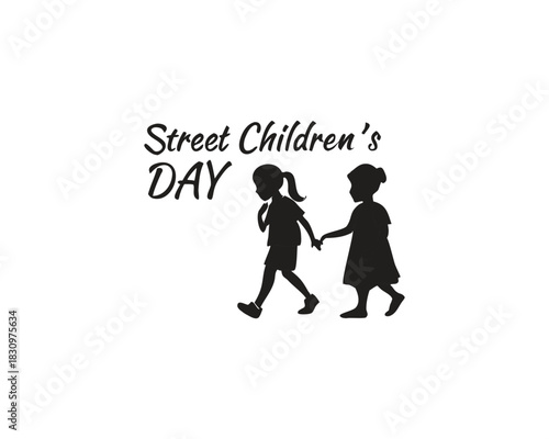 Street Children’s Day Awareness Concept – Hope, Protection, Human Rights, Social Care Illustration