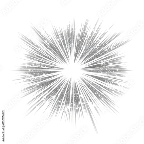 Bright Light Radiates From Center With Sparkling Energy Beams in a Vibrant and Dynamic Style