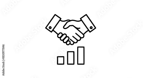 Deal arrow up black white icon