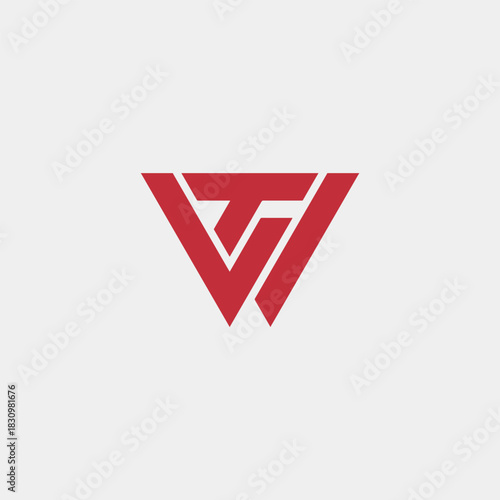 letters tw text logo design vector