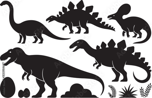dinosaur educational poster vector for classroom museum science