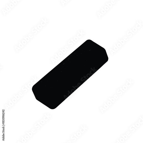 Chalk piece in black and white for art use on board for education concept