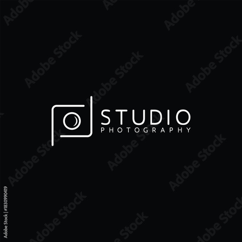 Minimalist Studio photography logo concept - Creative Photography Logo. Vector Illustration.