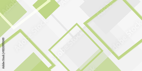 Abstract background with white and gray and geometric style with simple lines and corners, polygons with simple lines and gren vector 10.