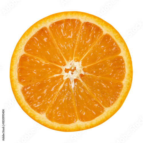 Bright Orange Fruit Slice Showcasing Fresh, Juicy Texture and Vibrant Color